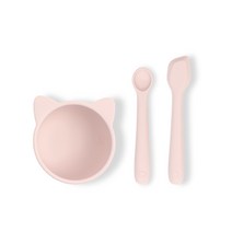 베이비리앙 초기 이유식 세트, 블러썸 핑크, 이유식 보울 + 스푼 + 스파츌라
