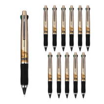 자바펜 제트4+1M 멀티펜 0.7mm, 메탈골드, 12개