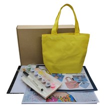 홈미홈미 캔버스가방 그리기 KIT, 노랑, 1세트