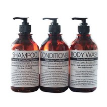 로맨틱노벰버 라벨1 화이트 욕실 디스펜서 3종 세트, 브라운, 1세트