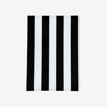 더해피 스트라이프 양면 방수 원단 5p, 블랙