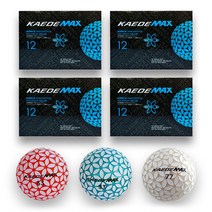 카에데맥스 골프공 3종 x 4p, 실버, 레드, 민트블루, 4세트