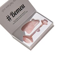 비뮤 천연로즈쿼츠 괄사 세트 경락 림프 마사지 더블세트2, 1세트