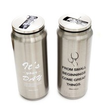 미소로 10000 스트로우 텀블러 1896 2종 세트, 화이트, 블랙, 500ml