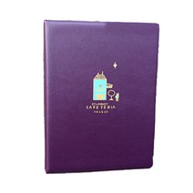 PU 가죽 표지 일러스트 포토앨범 더블 3 x 5, 퍼플, 80매