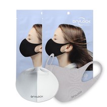 드라이락 데일리 웨어 마스크 그레이 L 대형 2p + 필터 2p, 1세트