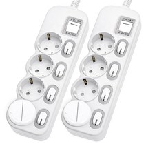 에코파워탭 국산 LED 개별 멀티탭 4구 EPM-L304SS 안전커버, 4.5m, 2세트