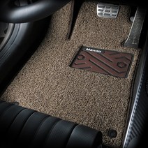 만도 컬러풀 엣지 와이드 볼륨쿠션 카매트 1열 + 2열, 브라운, 벤츠 S클래스 7세대 숏바디 2021.04~, 벤츠