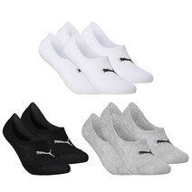 푸마 흡한속건 기능성 스포츠 캐주얼 페이크삭스 화이트 2p + 그레이 2p + 블랙, AT