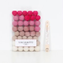 StudioBunt 펠트볼 가랜드 DIY Kit 랜덤발송, 스윗 핑크