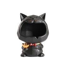 하품하는 고양이 재떨이, 블랙, 1개