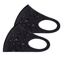 비바스타 워터파크 수영장 방수 마스크 발수코팅 블랙 L, 1개입, 2개