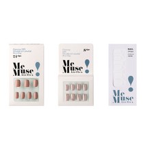 미뮤즈 DIYN REUSE 세트 다크핑크, 베이직 네일팁 + 미러 네일팁 + 리필 점착제, 1세트