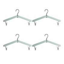 케이유니언 북유럽풍 휴대용 접이식 옷걸이, 그린, 4개입