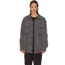 일꼬르소 남성용 오버핏 메탈릭 화섬 셔켓