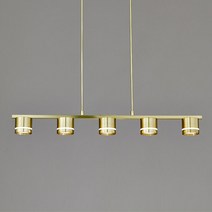 LED 펜던트 식탁등 5등 40W BK329, 골드