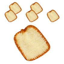 마켓A 식빵모양 아크릴 수세미 베이지, 6개, 1개입