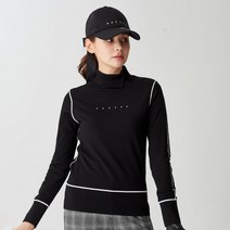 헤지스골프 여성용 라인 포인트 하이넥 방풍 스웨터 HWSW1D715