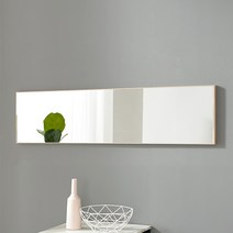 미소아이 벽걸이 문걸이 더심플 전신거울 300 x 1220 mm, 내추럴