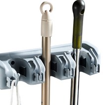 엘엘리빙 다용도 청소도구 빗자루 밀대 고정 걸이 3단, 1개