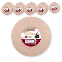 아트메이트 황마캔버스 원형 10p, 면천