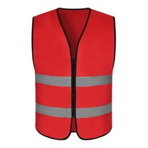 미화부장 안전 신호수 현장 작업 조끼 03 빨간색, 1개