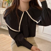 메이첼 빅 프릴 카라넥 볼륨 블라우스 00283