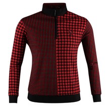 야마구찌 남성용 배색 반집업 골프셔츠 YG1A417