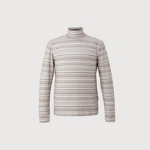 남성용 스트라이프 하프넥 티셔츠 MIEALXW9101