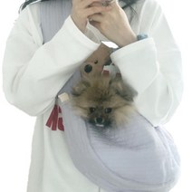 애키새 광목천 강아지 슬링백, 연보라