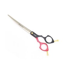 실버라인 듀랄루민 커브가위 17.3cm ULL-C700, 블랙 + 레드, 1개