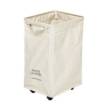 달팽이리빙 드마망 이동식 빨래바구니 와이드, 베이지, 1개