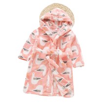 스타빈 아동용 패턴 후드 목욕가운 110호, 핑크파인애플