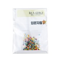 파니니공예샵 연예인 비즈 마스크 스트랩 반지 팔찌 만들기 공예 재료 05 젠득이 12g + 스마일참 세트, 혼합색상, 1세트