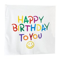 생일 파티 용품 천 패브릭 가랜드, 미니스마일, 1개