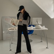 여성용 비스코스 부츠컷 트레이닝팬츠