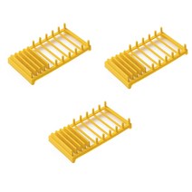 솔브리빙 플라스틱 북유럽 스타일 10슬롯 접시꽂이 3p, 옐로우