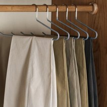 포홈 논슬립 코팅 1단 바지걸이, 그레이, 10개입