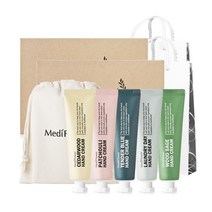 메디플라워 델리카 핸드크림 5종 x 2p + 쇼핑백 2p + 파우치 세트, 60g, 1세트
