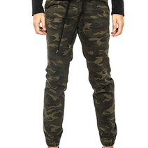 골드퍼센트 남성용 슬림핏 허리밴딩 카모 조거 팬츠