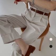 바블링브룩 여성용 핀턱 와이드 롤업 밴딩 팬츠