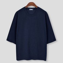 가이스토리 남성용 무지 라운드 쿠퍼 7부 반팔 티셔츠