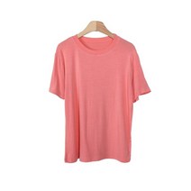 여성용 라운드 찰랑 반팔 티셔츠 T9358K23