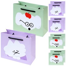 뭉구 보바 프레쉬 쇼핑백 2종 x 5p 세트, 퍼플, 애플
