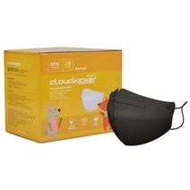 클라우드키커 보건용 마스크 소형 KF94, 50개입, 1개, 블랙