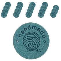 순잠 핸드메이드 도트 가죽 기모 원형 라벨, 20개, 13