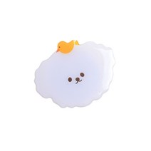 메르시밴드 숑숑 흰둥이 휴대폰 그립톡, 혼합색상, 1개