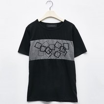 탱커스 여성용 배색 포인트 라운드넥 데일리 티셔츠 TU1TS058L0