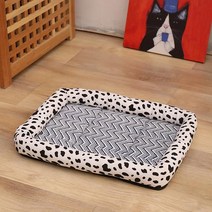 반려동물 올하이 여름 쿨매트 2p, 02 아이스 실크 암소 화이트