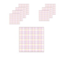 솔룸 체크 모양 포스트잇 50p, 퍼플체크, 8개